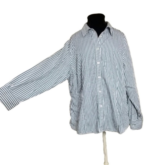 Jones NY Cotton Stripe w Paisley Inner - Picture 3 of 9